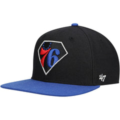 Philadelphia 76ers '47 75th Anniversary Carat Captain Snapback Hat On Sale