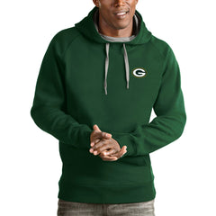 Green Bay Packers  Antigua Logo Victory Pullover Hoodie