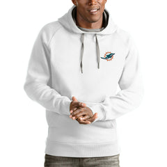 Miami Dolphins  Antigua Logo Victory Pullover Hoodie