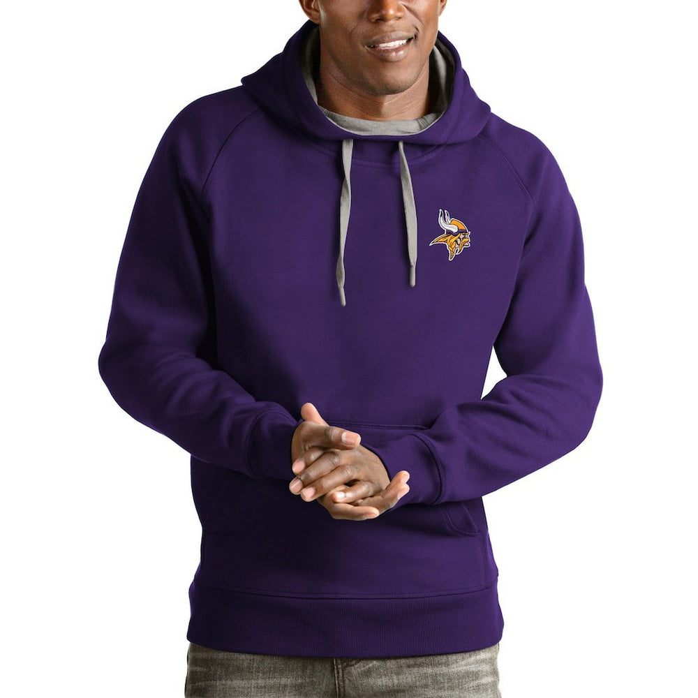 Minnesota Vikings  Antigua Logo Victory Pullover Hoodie