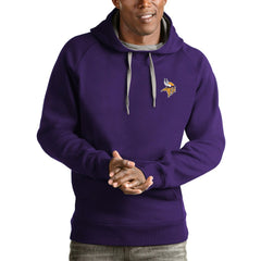 Minnesota Vikings  Antigua Logo Victory Pullover Hoodie