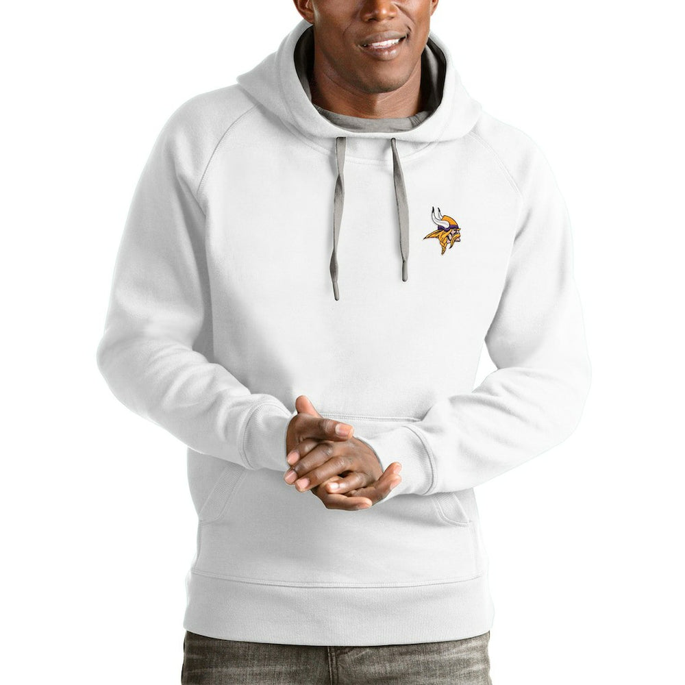 Minnesota Vikings  Antigua Logo Victory Pullover Hoodie