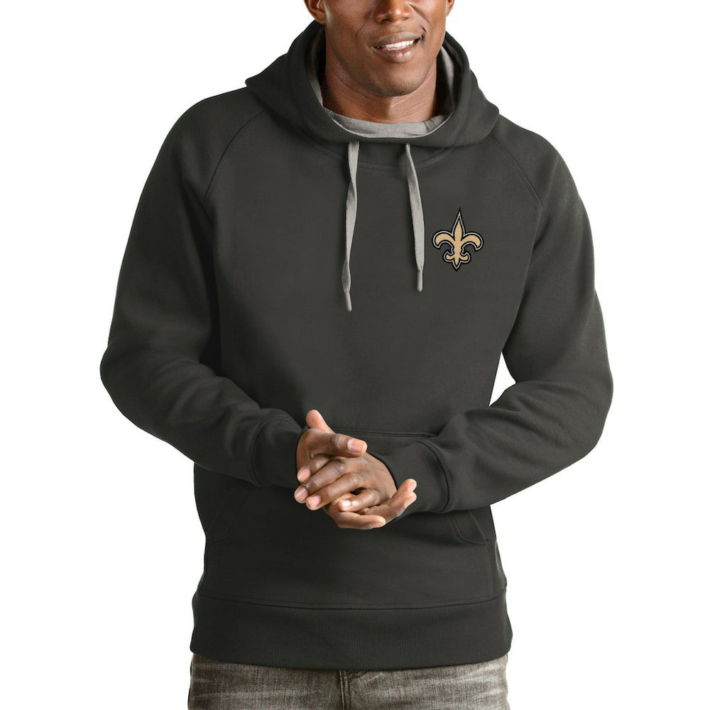 New Orleans Saints  Antigua Logo Victory Pullover Hoodie