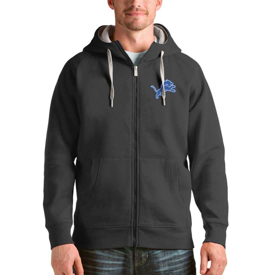 Detroit Lions  Antigua Victory Full-Zip Hoodie