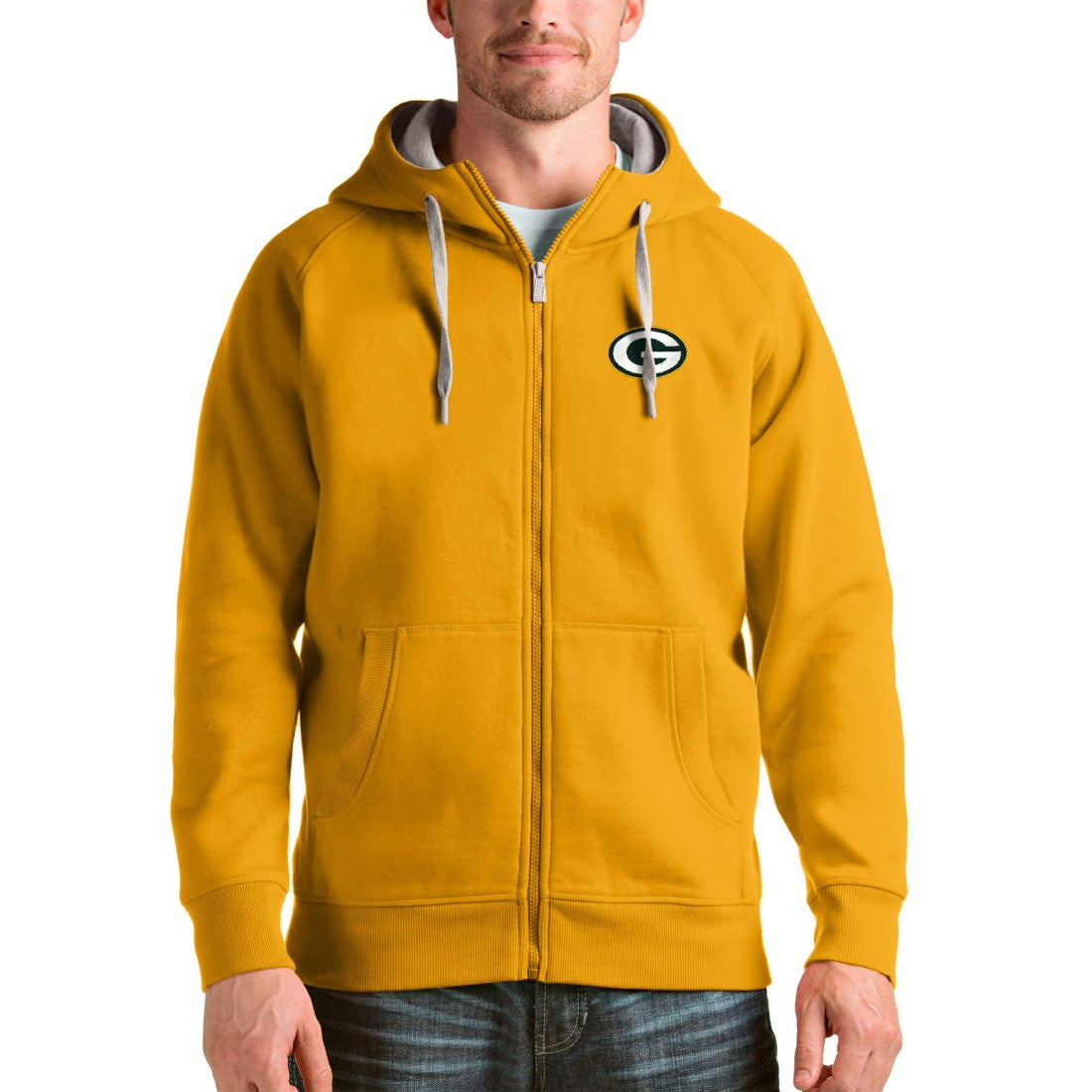 Green Bay Packers  Antigua Victory Full-Zip Hoodie