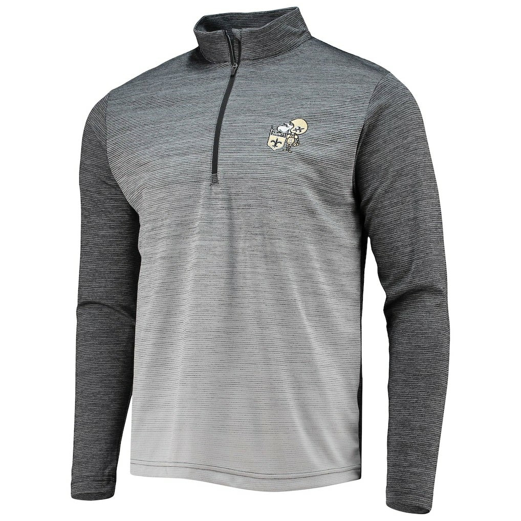 New Orleans Saints  Antigua Throwback Cycle Quarter-Zip Jacket