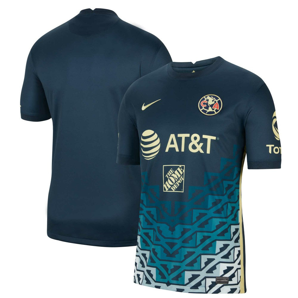 Club America Youth 2021/22 Away Breathe Stadium Replica Jersey Navy - Nike