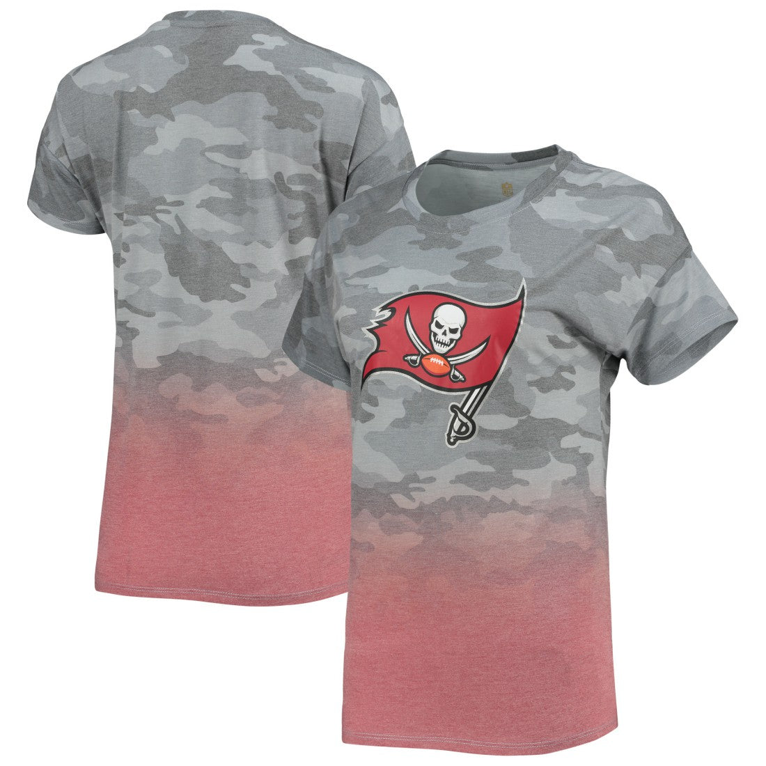 Tampa Bay Buccaneers  Juniors Beth Camo Dip-Dye T-Shirt