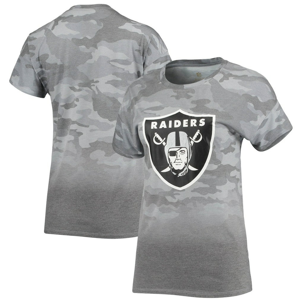 Las Vegas Raiders  Juniors Beth Camo Dip-Dye T-Shirt