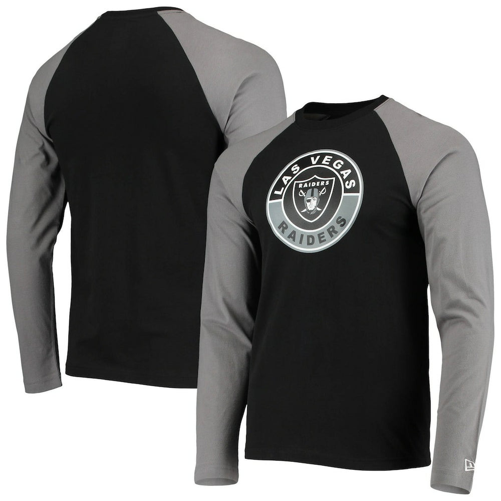 Las Vegas Raiders New Era League Raglan Long Sleeve T-Shirt