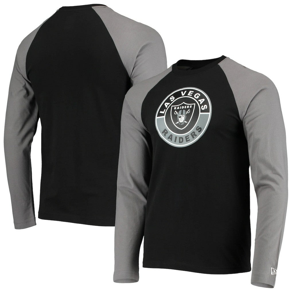 Las Vegas Raiders New Era League Raglan Long Sleeve T-Shirt