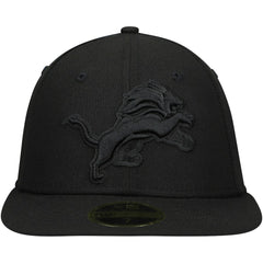Detroit Lions New Era Black on Black Low Profile 59FIFTY II Fitted Hat