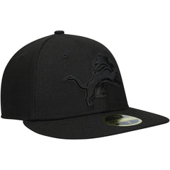 Detroit Lions New Era Black on Black Low Profile 59FIFTY II Fitted Hat