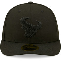 Houston Texans New Era Black on Black Low Profile 59FIFTY II Fitted Hat