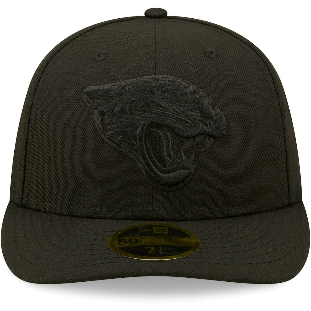 Jacksonville Jaguars New Era Black on Black Low Profile 59FIFTY II Fitted Hat