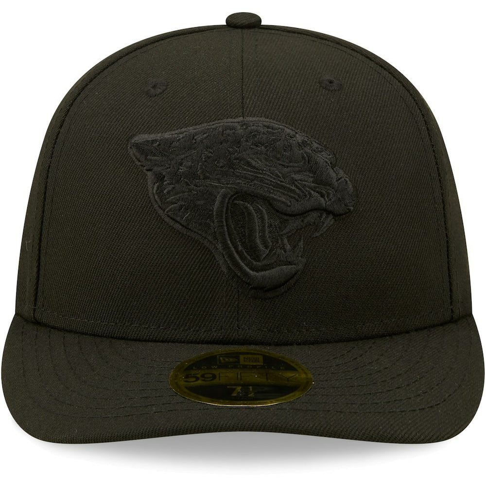 Jacksonville Jaguars New Era Black on Black Low Profile 59FIFTY II Fitted Hat