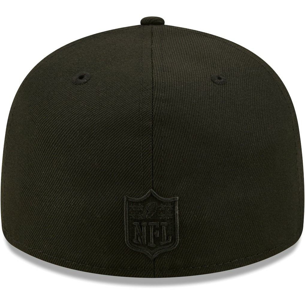 Jacksonville Jaguars New Era Black on Black Low Profile 59FIFTY II Fitted Hat