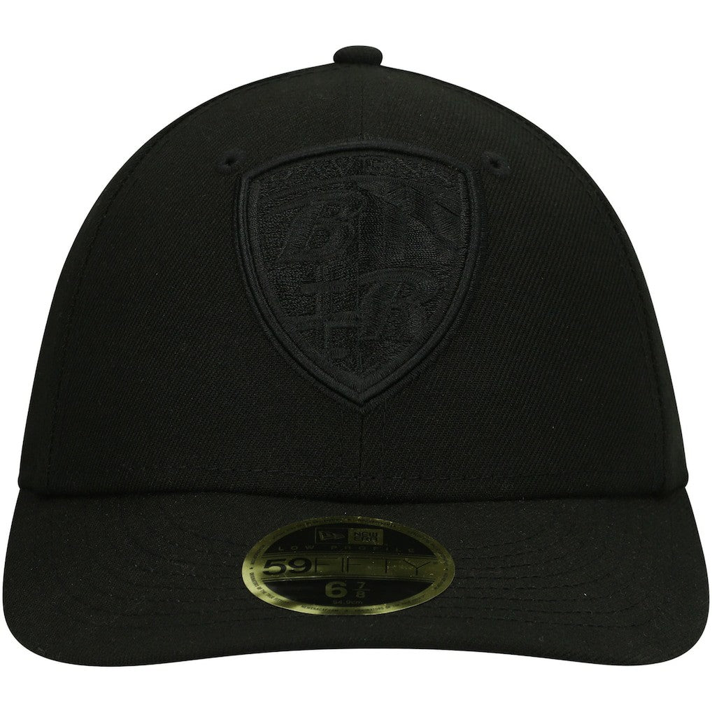 Baltimore Ravens New Era Black on Black Low Profile 59FIFTY II Fitted Hat