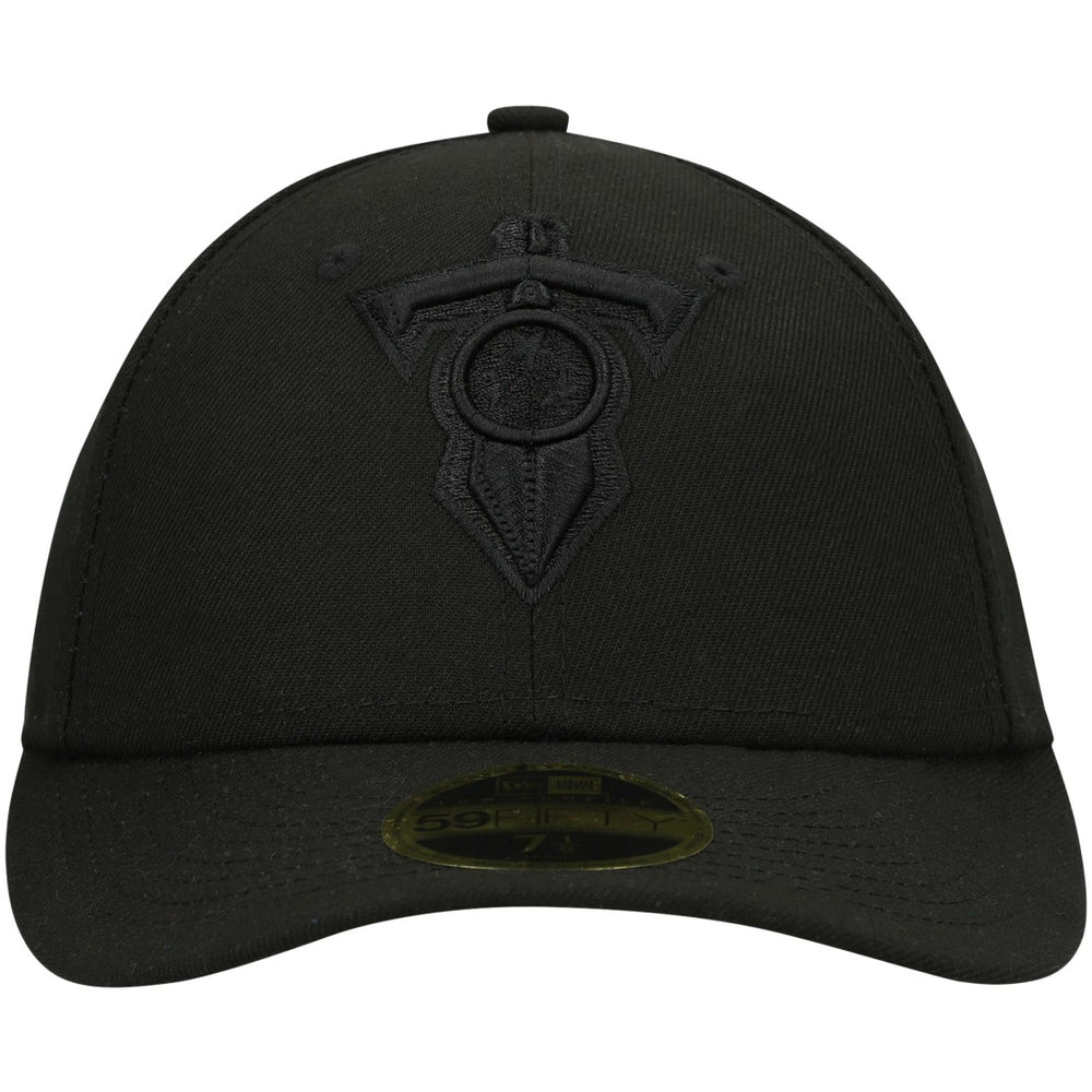 Tennessee Titans New Era Alternate Logo Black on Black Low Profile 59FIFTY II Fitted Hat