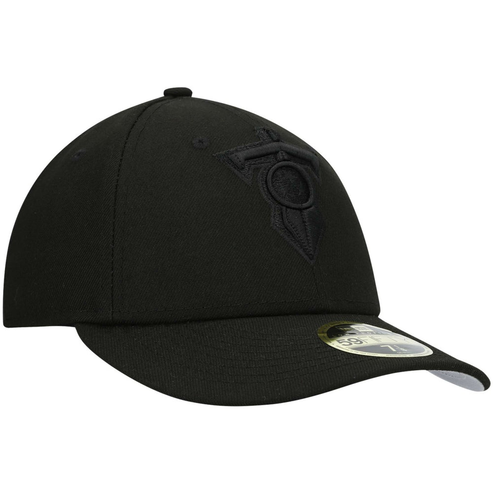 Tennessee Titans New Era Alternate Logo Black on Black Low Profile 59FIFTY II Fitted Hat