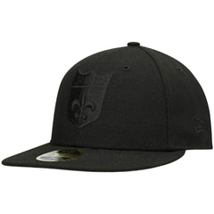 New Orleans Saints New Era Historic Logo Black on Black Low Profile 59FIFTY II Fitted Hat