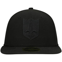 New Orleans Saints New Era Historic Logo Black on Black Low Profile 59FIFTY II Fitted Hat