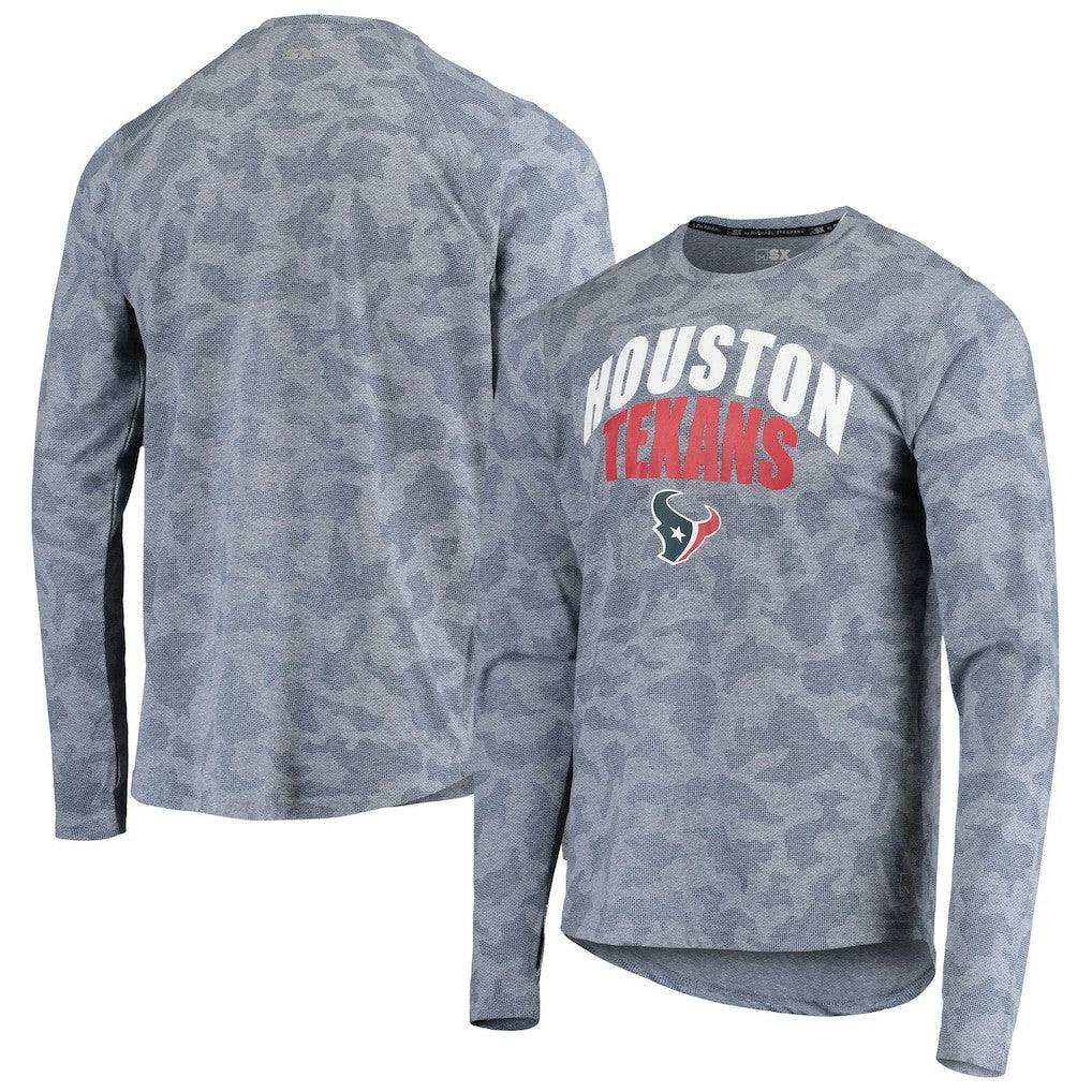 Houston Texans  MSX by Michael Strahan Camo Performance Long Sleeve T-Shirt