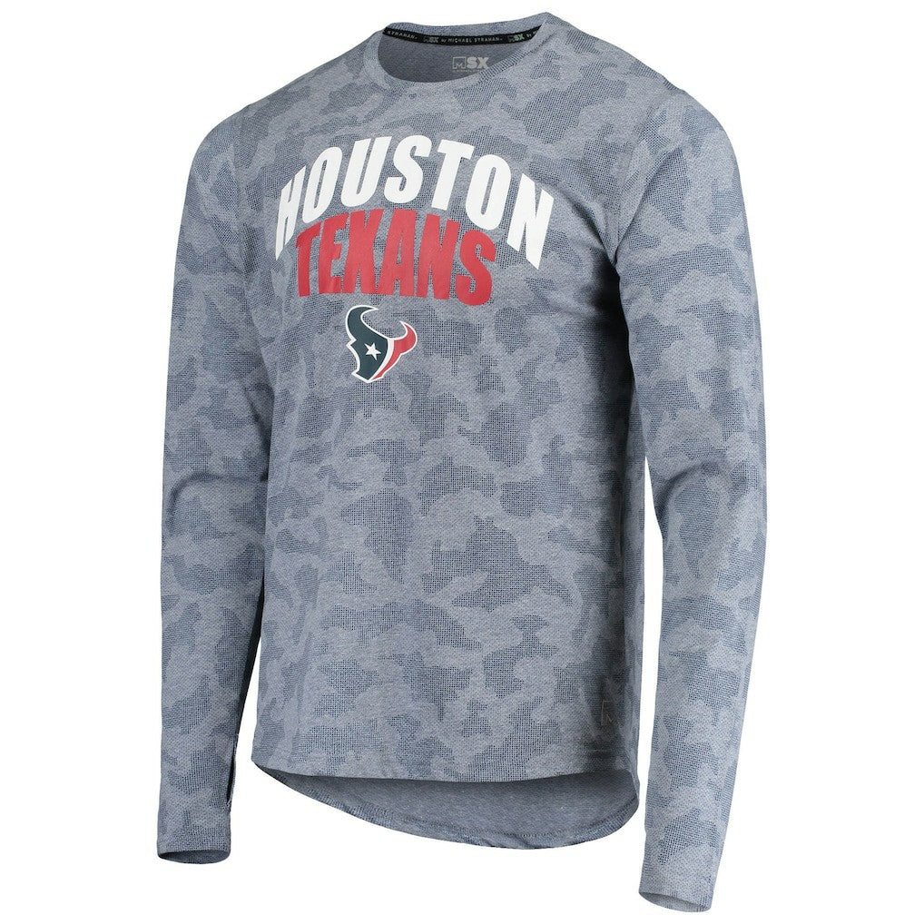 Houston Texans  MSX by Michael Strahan Camo Performance Long Sleeve T-Shirt