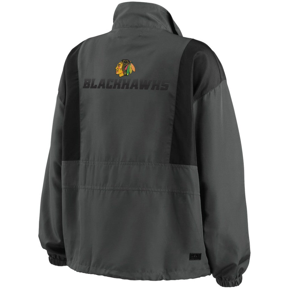Chicago Blackhawks WEAR by Erin Andrews Women's Popover Packable Half-Zip Jacket Online