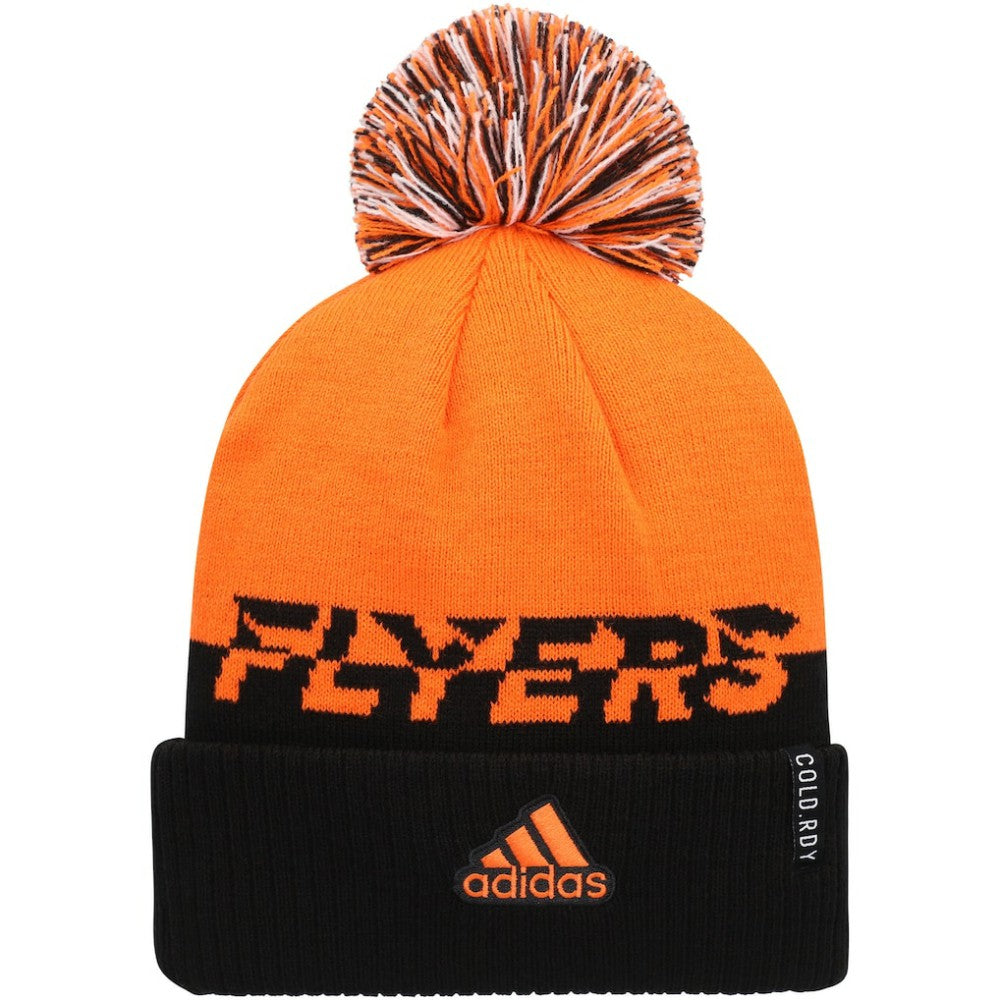 Philadelphia Flyers adidas COLD.RDY Cuffed Knit Hat with Pom Sale
