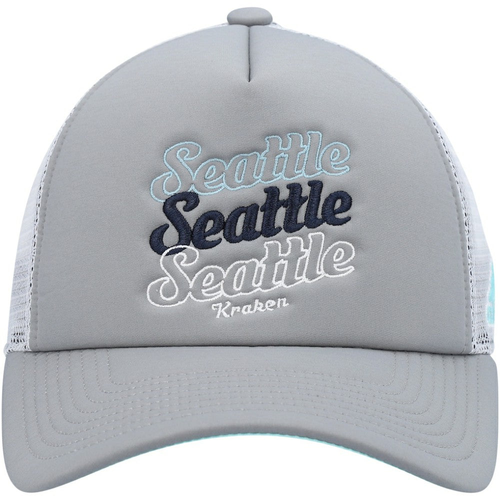 Seattle Kraken adidas Women's Foam Trucker Snapback Hat Outlet
