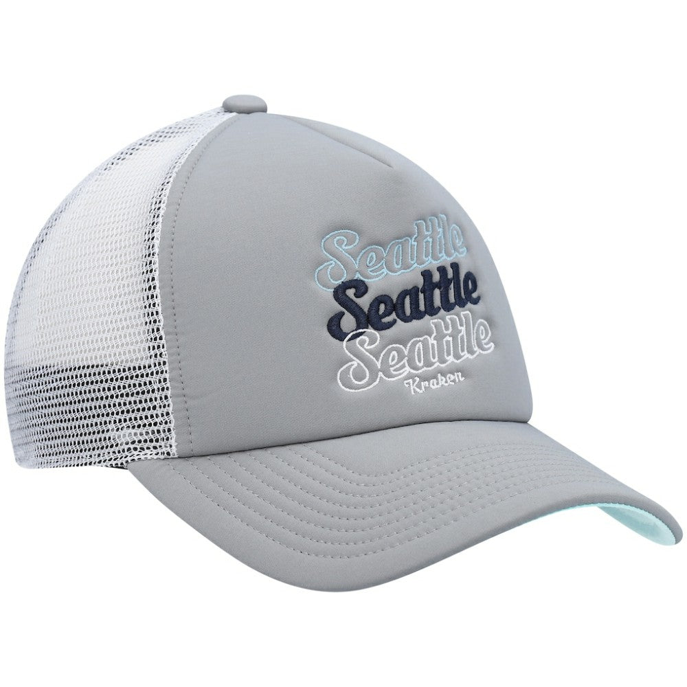 Seattle Kraken adidas Women's Foam Trucker Snapback Hat Outlet