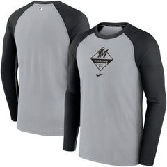 Miami Marlins Nike Game Authentic Collection Performance Raglan Long Sleeve T-Shirt | MLB Near me