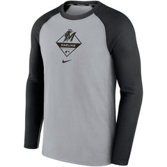 Miami Marlins Nike Game Authentic Collection Performance Raglan Long Sleeve T-Shirt | MLB Near me