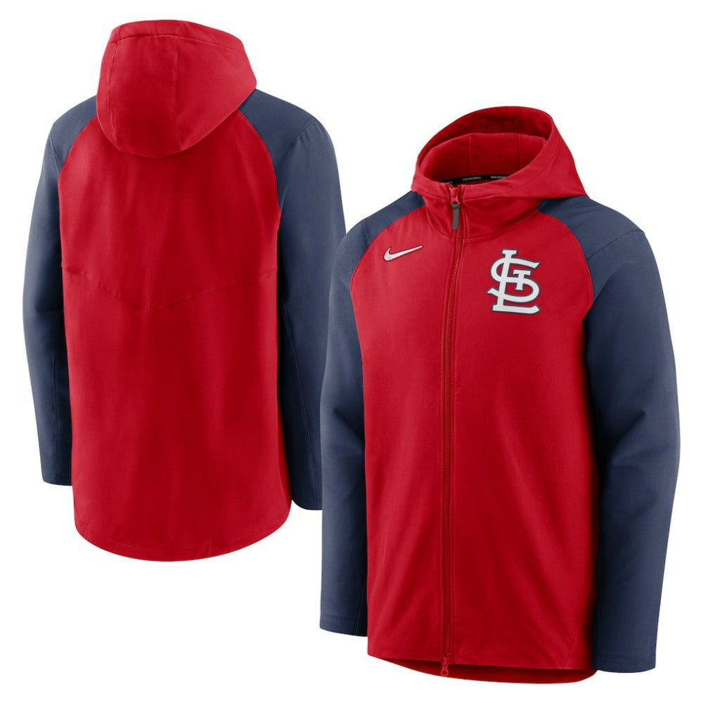 St. Louis Cardinals Nike Authentic Collection Performance Raglan Full-Zip Hoodie | MLB Discount