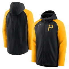Pittsburgh Pirates Nike Authentic Collection Performance Raglan Full-Zip Hoodie | MLB Online