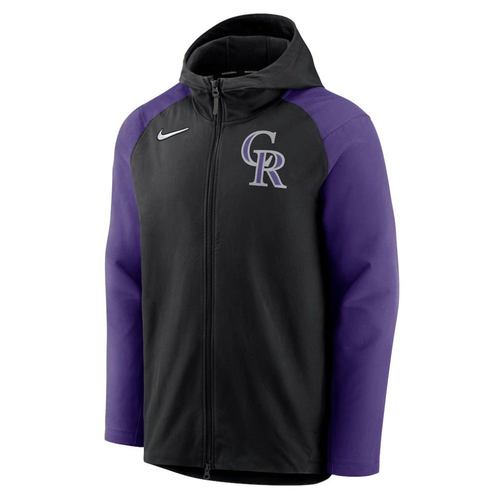 Colorado Rockies Nike Authentic Collection Performance Raglan Full-Zip Hoodie | MLB Outlet