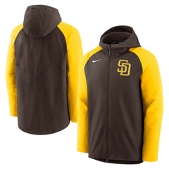San Diego Padres Nike Authentic Collection Performance Raglan Full-Zip Hoodie | MLB For sale