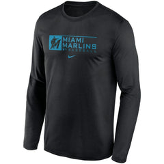 Miami Marlins Nike Authentic Collection Performance Long Sleeve T-Shirt | MLB Discount