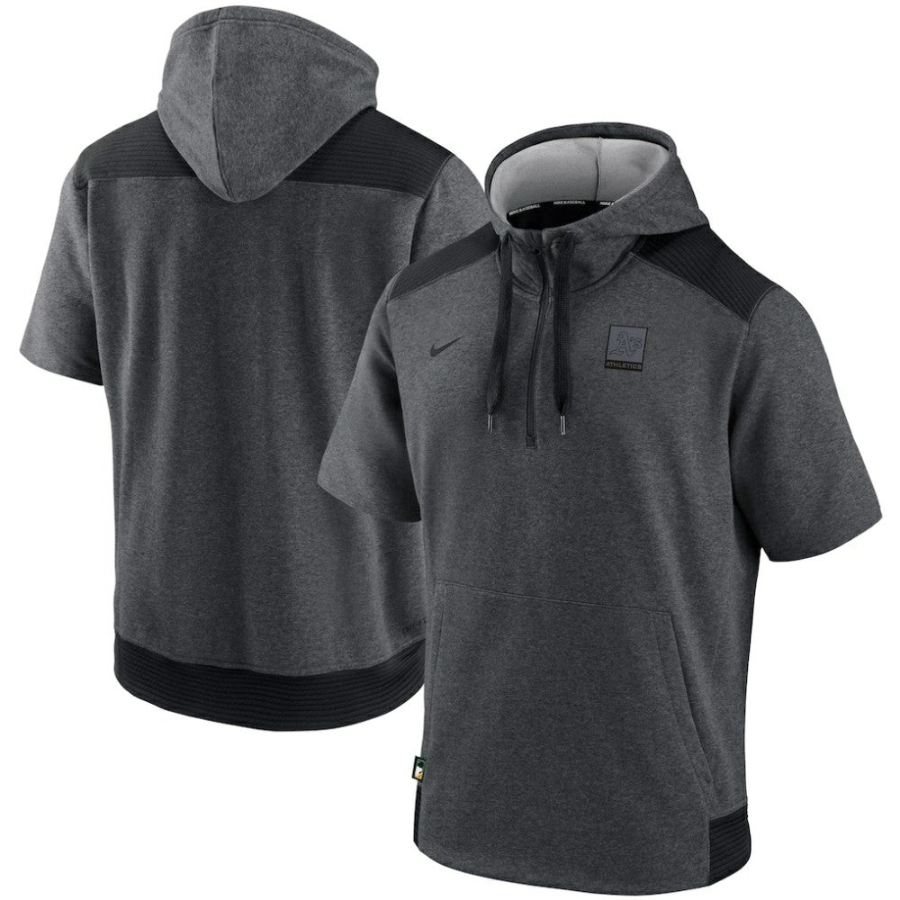 Athletics Nike Authentic Collection Dry Flux Performance Quarter-Zip Short Sleeve Hoodie | MLB On Sale