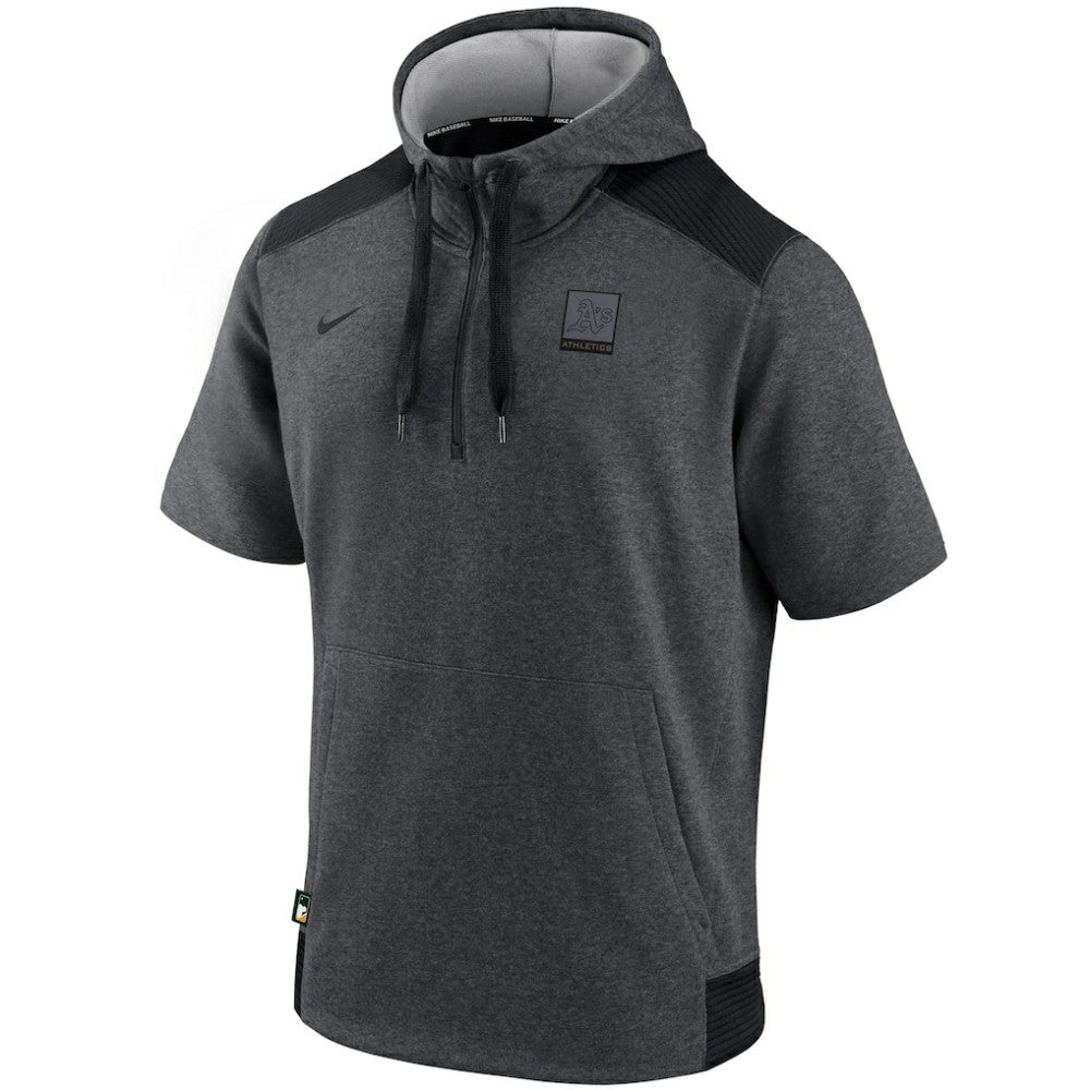 Athletics Nike Authentic Collection Dry Flux Performance Quarter-Zip Short Sleeve Hoodie | MLB On Sale