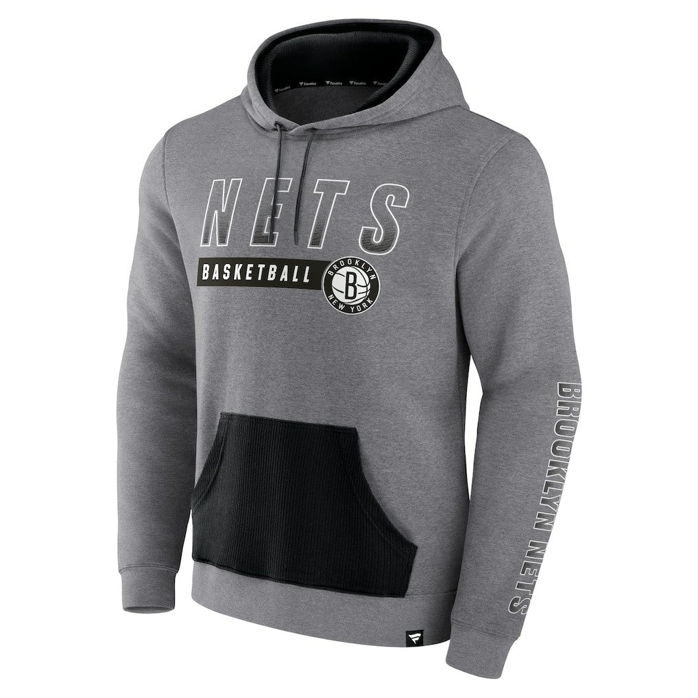 Brooklyn Nets Off The Bench Color Block Pullover Hoodie On Sale