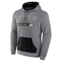 Brooklyn Nets Off The Bench Color Block Pullover Hoodie On Sale