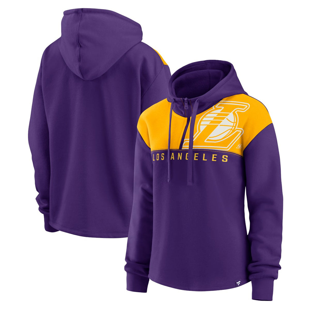 Los Angeles Lakers Women's Overslide Quarter-Zip Fleece Hoodie Discount