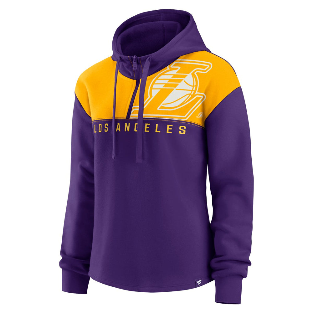 Los Angeles Lakers Women's Overslide Quarter-Zip Fleece Hoodie Discount