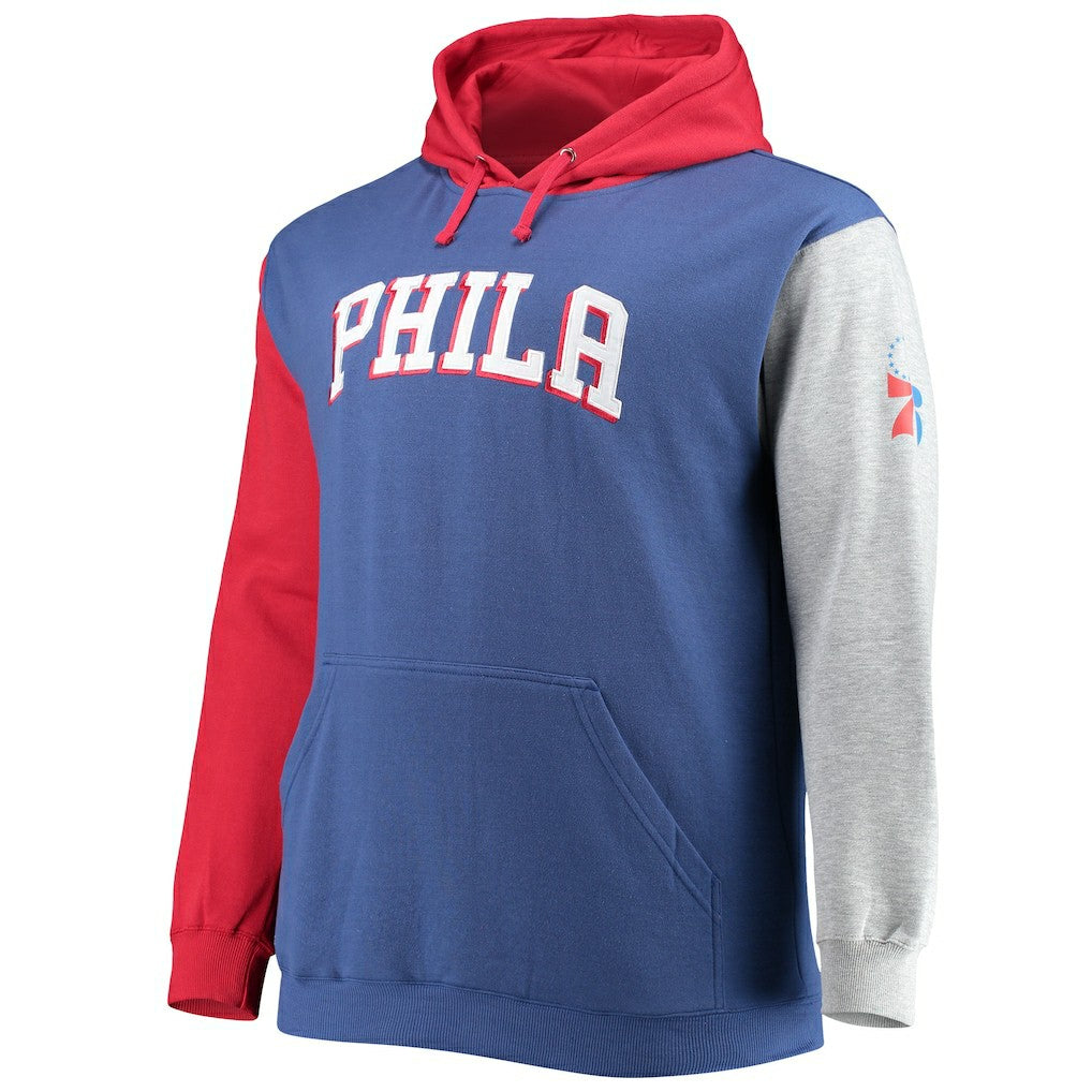 Philadelphia 76ers Big & Tall Double Contrast Pullover Hoodie Discount