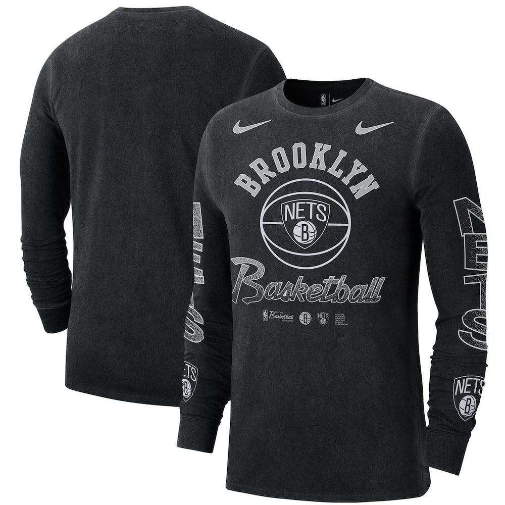 Brooklyn Nets Courtside Retro Elevated Long Sleeve T-Shirt Outlet