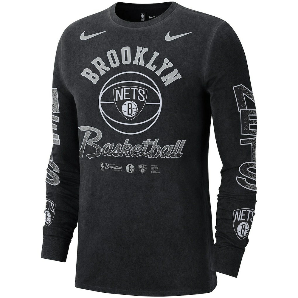 Brooklyn Nets Courtside Retro Elevated Long Sleeve T-Shirt Outlet