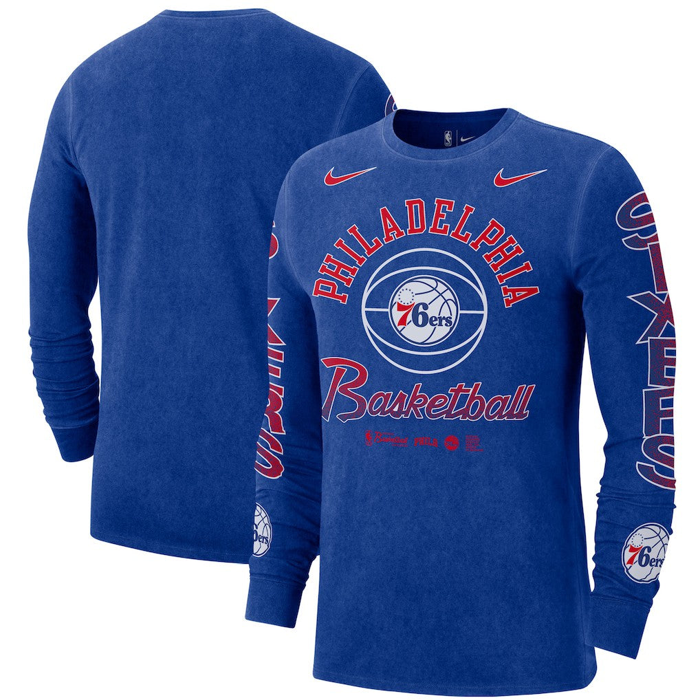 Philadelphia 76ers Courtside Retro Elevated Long Sleeve T-Shirt Discount