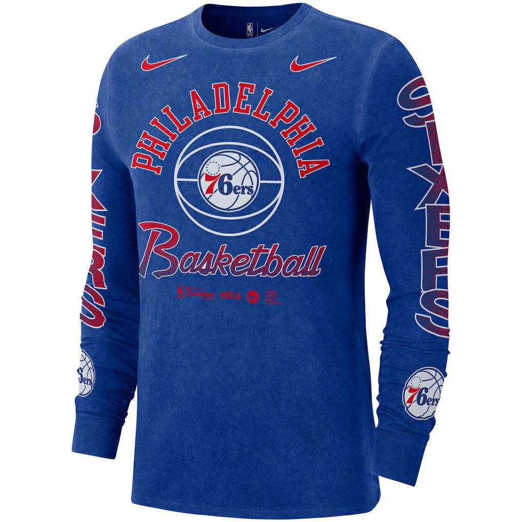 Philadelphia 76ers Courtside Retro Elevated Long Sleeve T-Shirt Discount